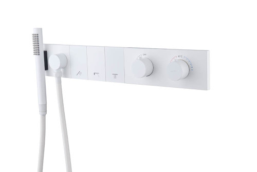 Смеситель ZODIAC THERMO с ручным душем MW (белый)