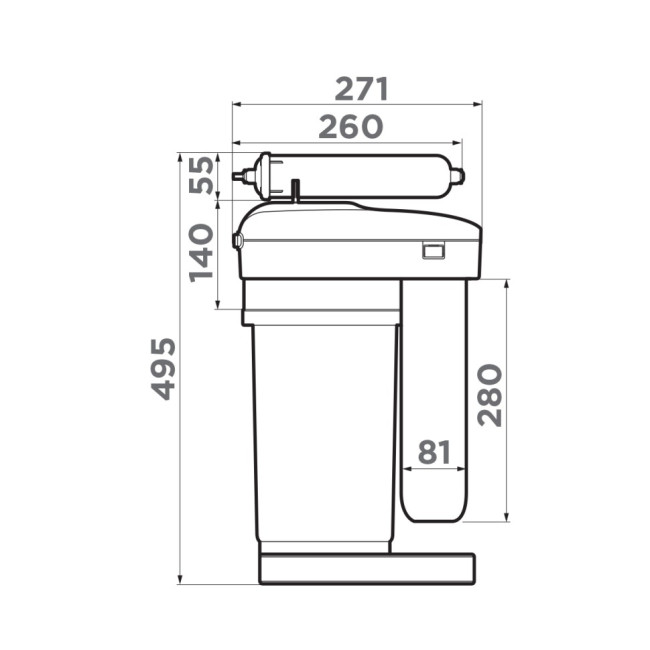 Фильтр для очистки воды Omoikiri Pure Drop 2.1.4S Фильтр для очистки воды Omoikiri Pure Drop 2.1.4S