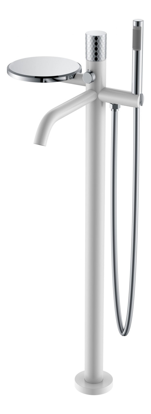 Смеситель STICK напольный W (белый глянец)