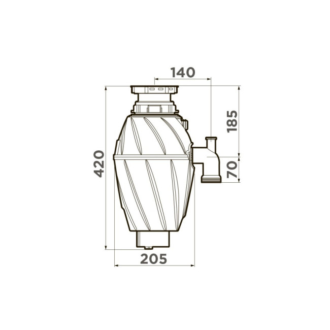 Измельчитель пищевых отходов Omoikiri Nagare 1000 Измельчитель пищевых отходов Omoikiri Nagare 1000