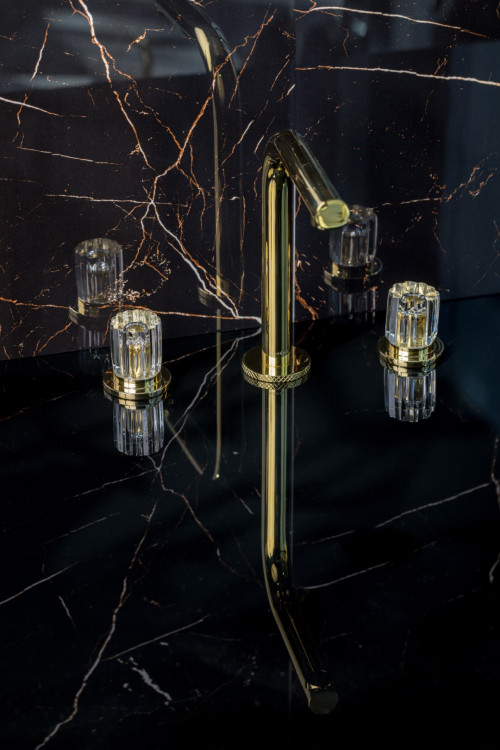 Смеситель на столешницу ELEGANTE на 3 отв G (золото)