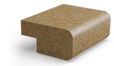 Схема столешницы с подписями: Борт, Грань, Плита камня, Кромка лицевая