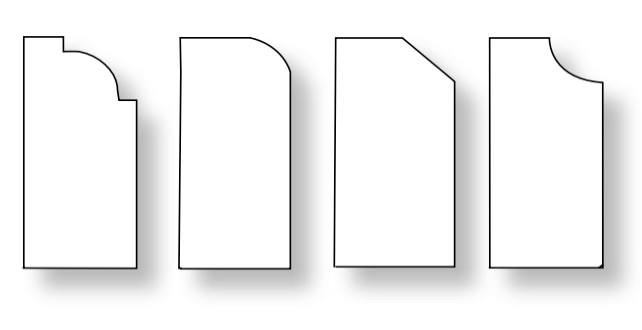 Варианты обработки верхней грани акрилового борта